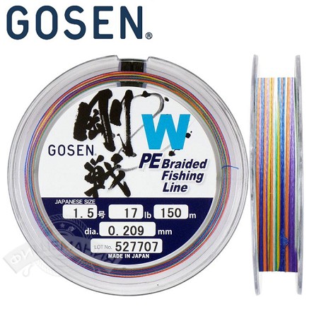 

Шнур плетеный Gosen W4 braid 150м Multi Color (#2,5)