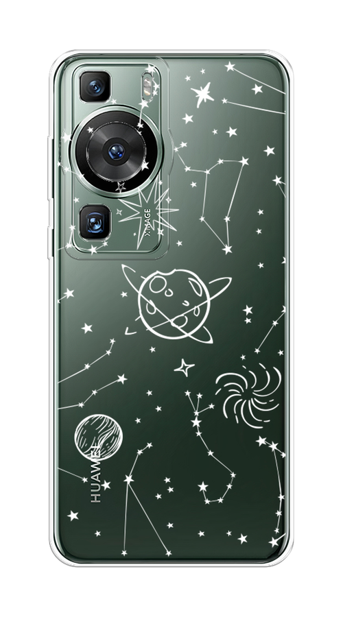 

Чехол на Huawei P60/P60 Pro "Планеты в космосе", Белый, 6121150-2