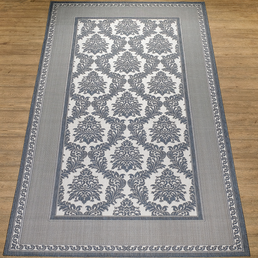 

Ковёр Kitroom Флурлюкс (Сизаль) 100x200 прямоугольный серый синий 51405