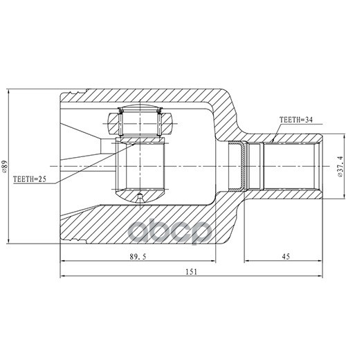 

Шрус Zikmar Z88954R