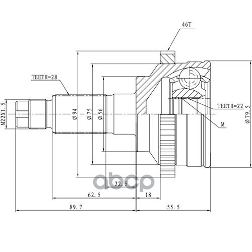 

Шрус ZIKMAR Z87268R