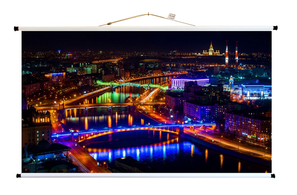 

Экран для видеопроектора ПРО-ЭКРАН R169220124 220 на 124 см