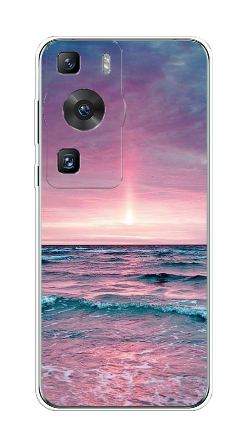 

Чехол на Huawei P60/P60 Pro "Восход 3", Розовый;голубой, 6121150-2