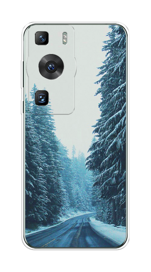 

Чехол на Huawei P60/P60 Pro "Зима 9", Бежевый;голубой;черный, 6121150-2