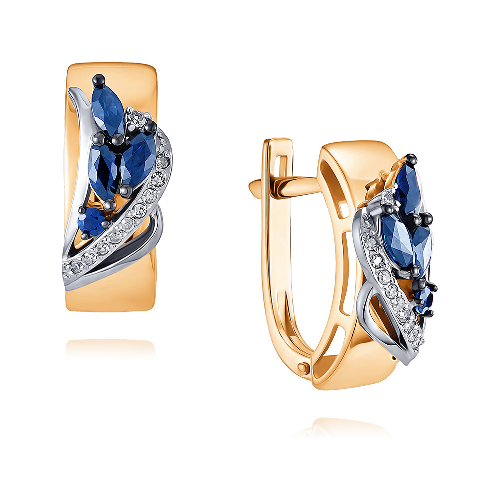 

Серьги из красного золота с сапфиром/бриллиантом ADAMAS 24040102/01-А50Д-432, 24040102/01-А50Д-432