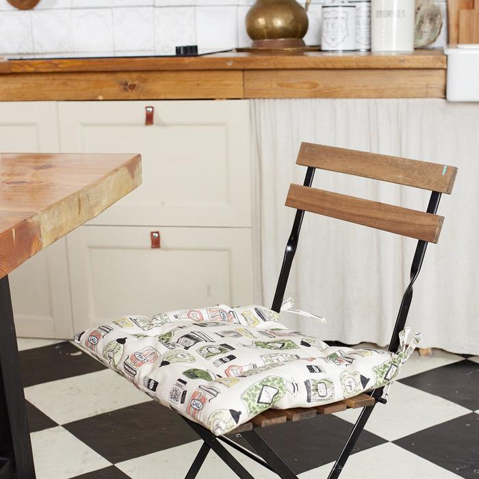 

Сидушка на стул "Этель" Kitchenware 42х42см, 100% хлопок, 190 г/м2, Разноцветный, Kitchenware Этель