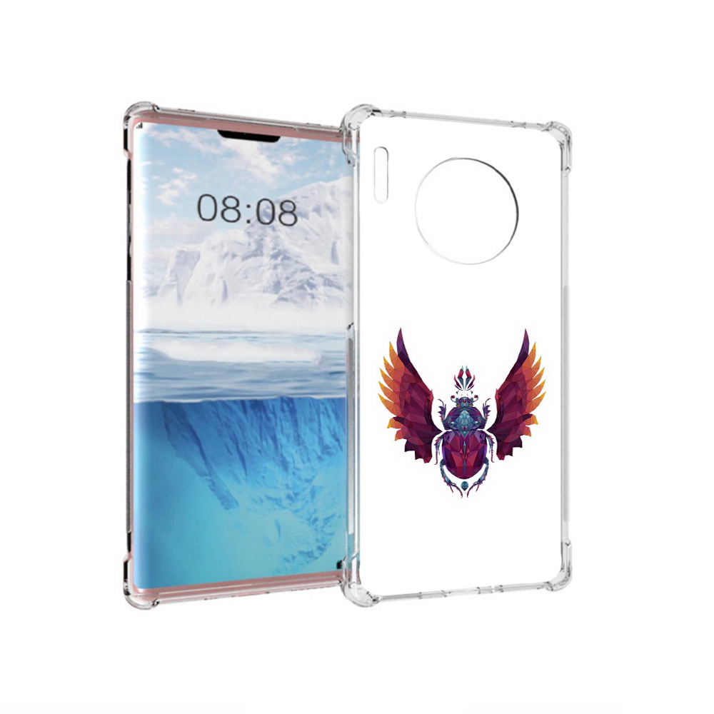 

Чехол MyPads Tocco для Huawei Mate 30 Pro алмазный скоробей, Прозрачный, Tocco