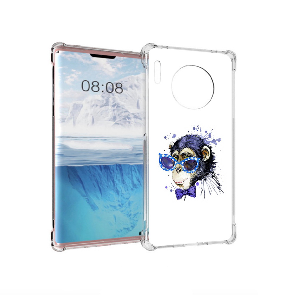 

Чехол MyPads Tocco для Huawei Mate 30 Pro акварельная обезьяна, Прозрачный, Tocco