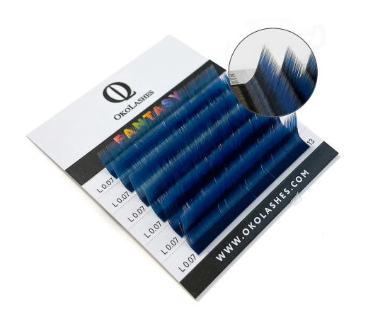 Ресницы Oko Lashes Professional Fantasy мини черно-синий M 0.10 7-12 mix штора портьерная этель штрихи цв синий на шторн ленте 250 265 см 100% п э