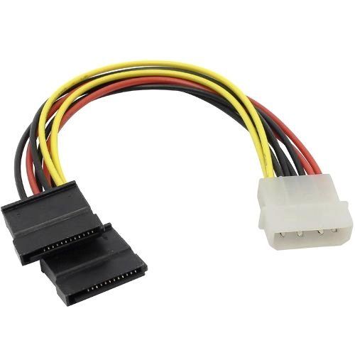 Переходник питания Orient C908 Molex штекер на 2 SATA гнезда - кабель 16 см