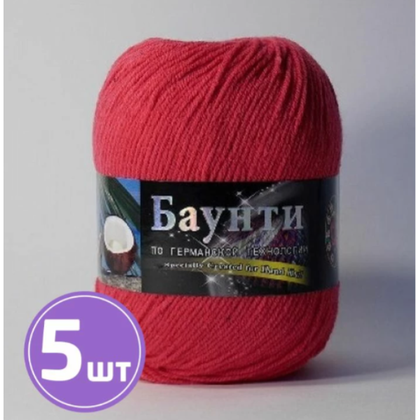 

Пряжа COLOR CITY Баунти 016, кармин, 5 шт. по 50 г, Красный