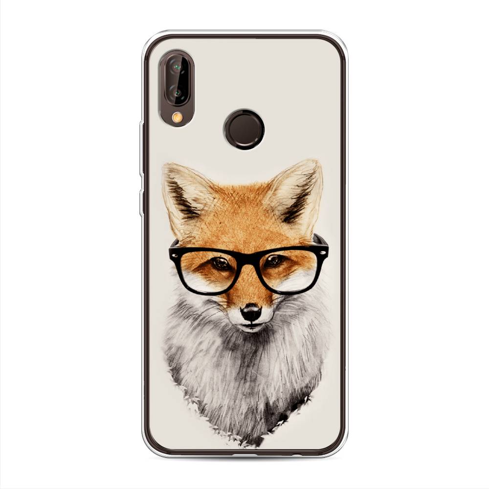 

Чехол Awog на Huawei Nova 3 "Лиса в очках", Бежевый, 66150-10