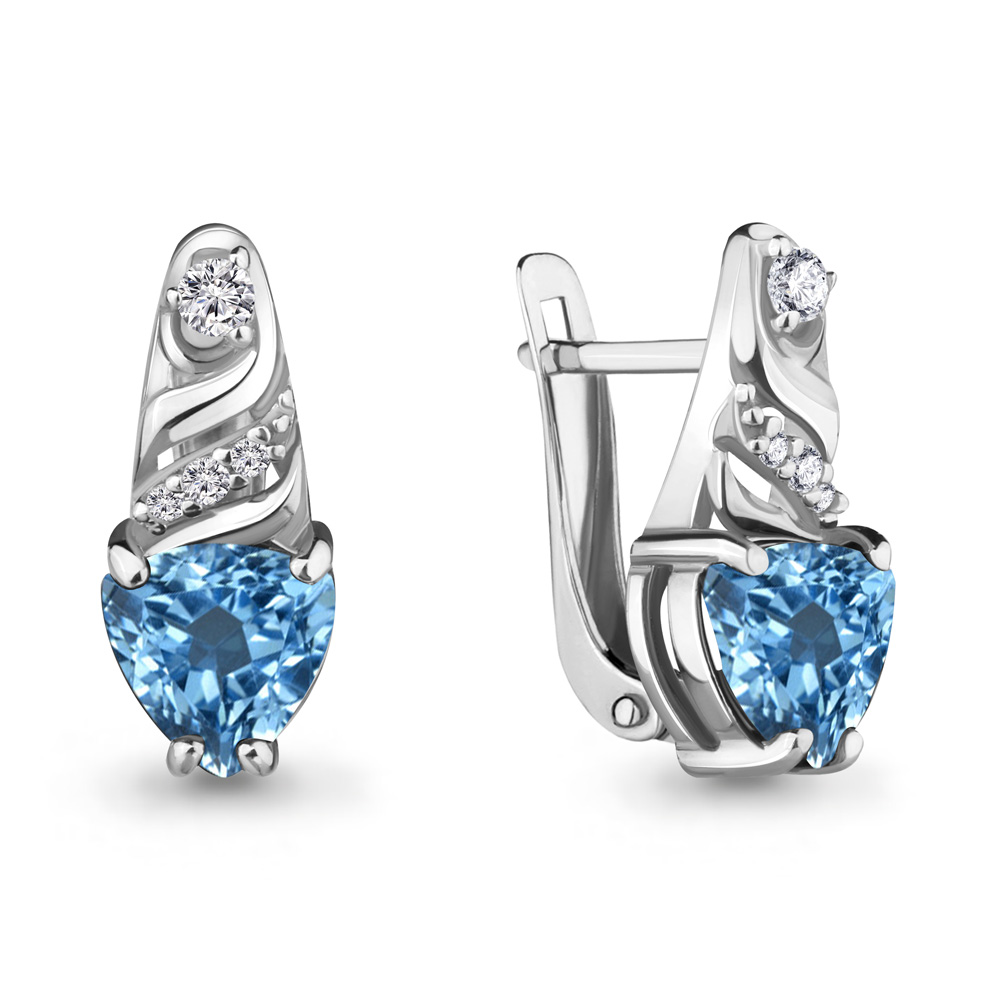 

Серьги из серебра с топазом Aquamarine 4469905А_925_р, 4469905А_925_р