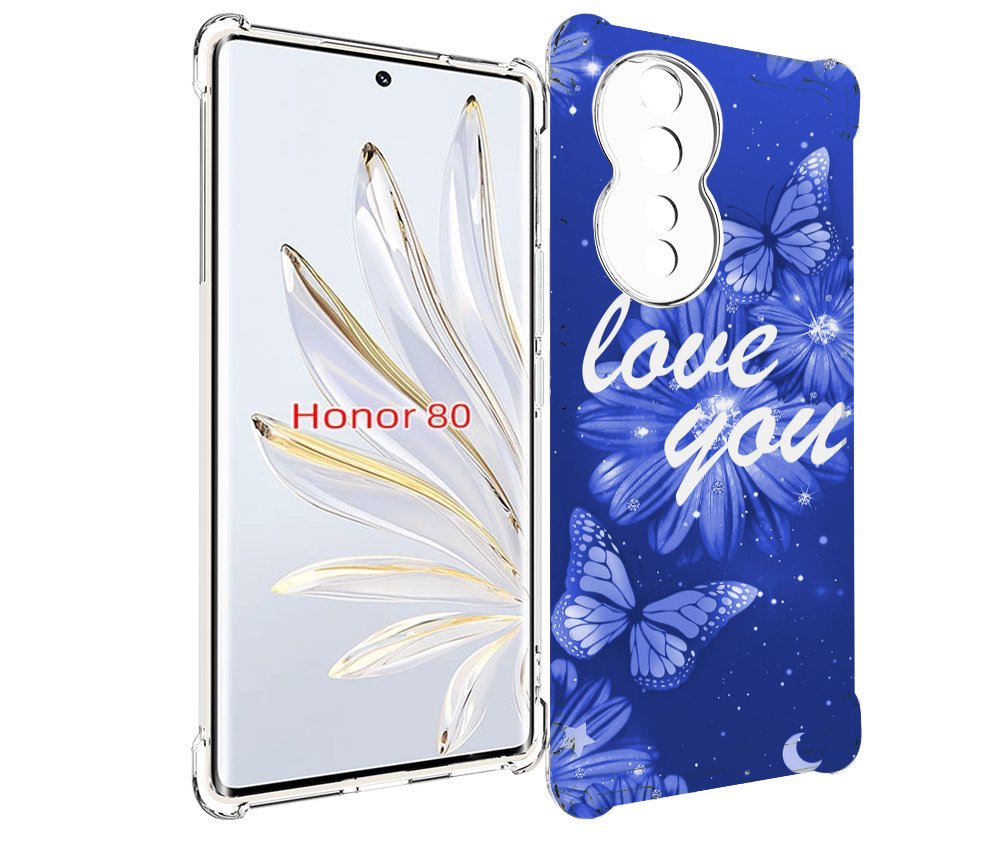 

Чехол MyPads Люблю-тебя-с-бабочками для Honor 80, Прозрачный, Tocco
