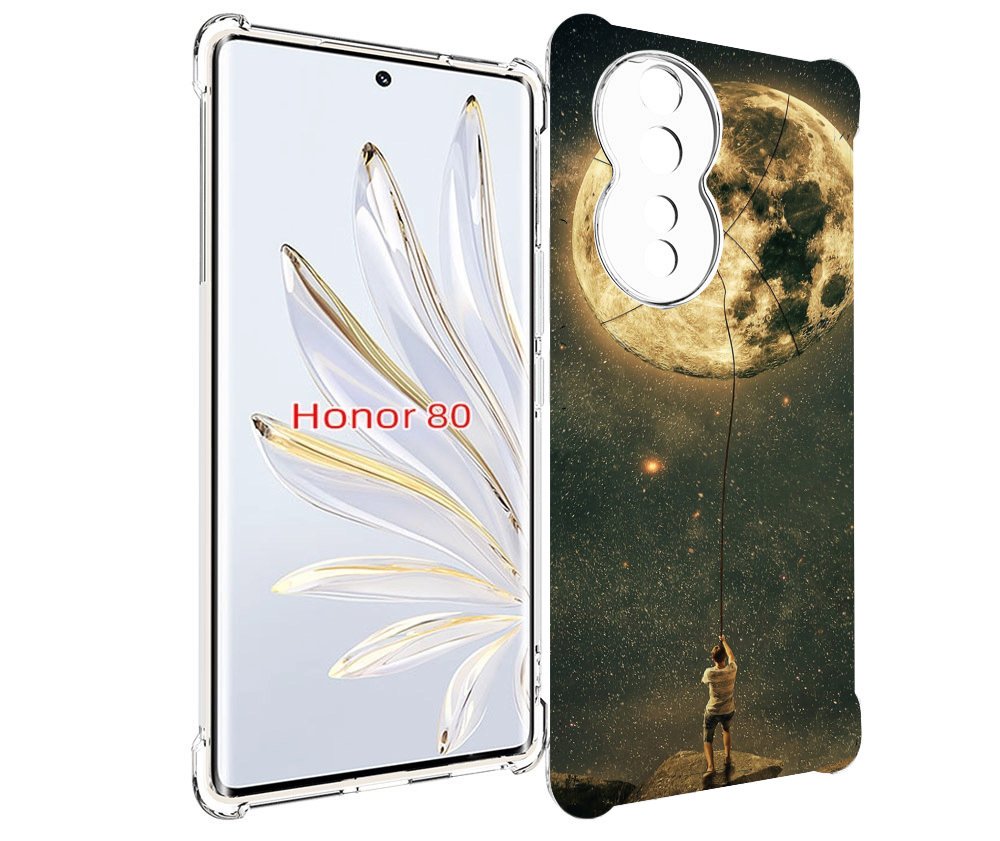 

Чехол MyPads Луна-светит для Honor 80, Прозрачный, Tocco