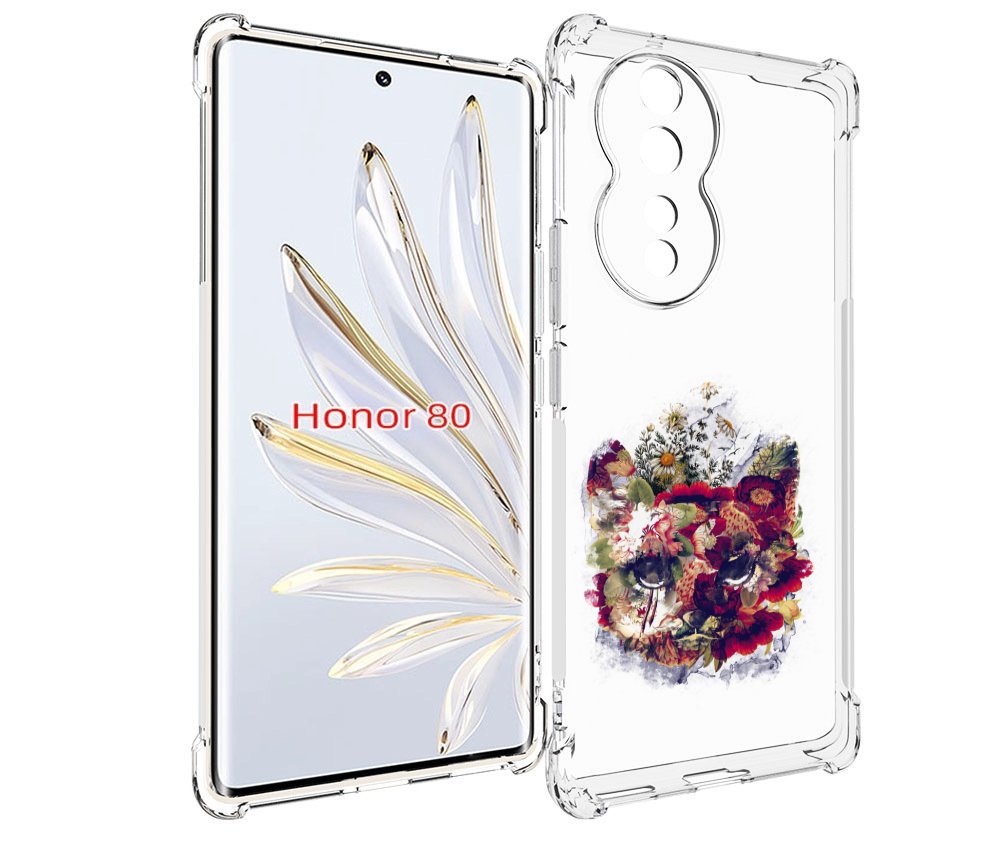 

Чехол MyPads Лиса в цветах-2 для Honor 80, Прозрачный, Tocco