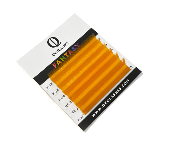 

Ресницы Oko Lashes Professional Fantasy мини апельсин L 0.10 7-12 mix, Синий