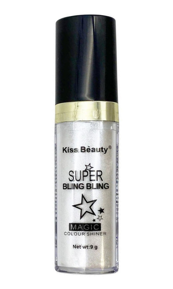 Хайлайтер Kiss Beauty мерцающий с аппликатором для нанесения Super Bling Bling 9 г