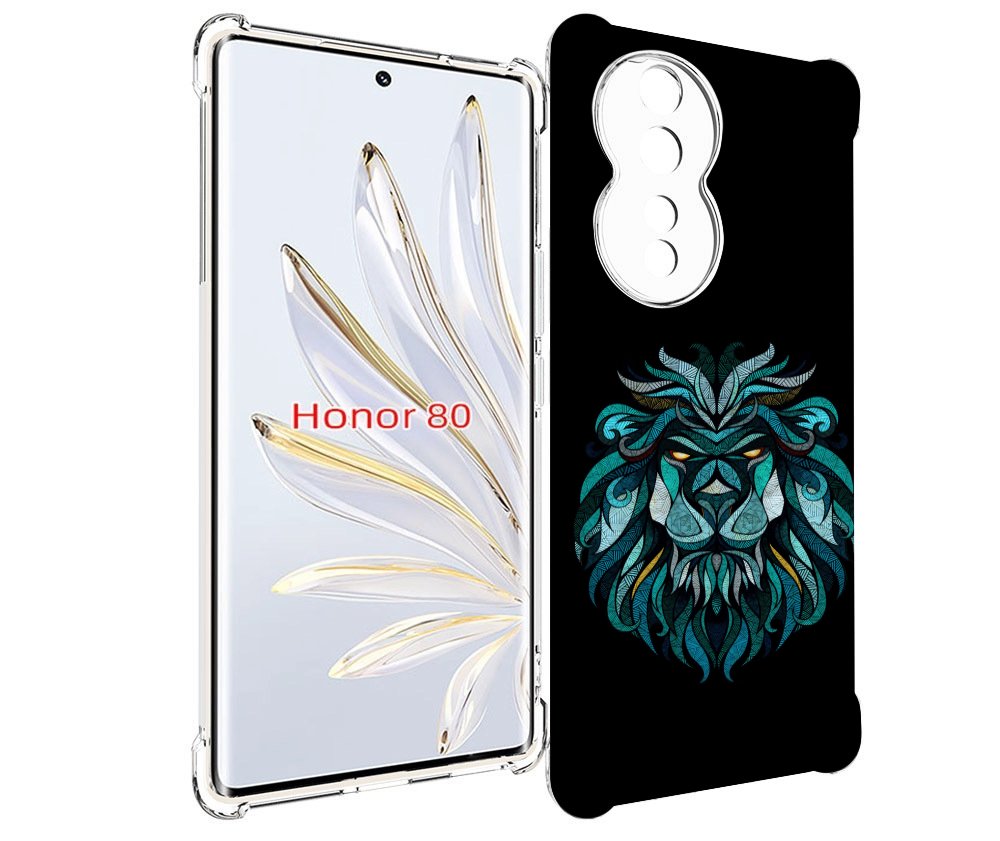 

Чехол MyPads Лев-красивый-зеленый для Honor 80, Прозрачный, Tocco