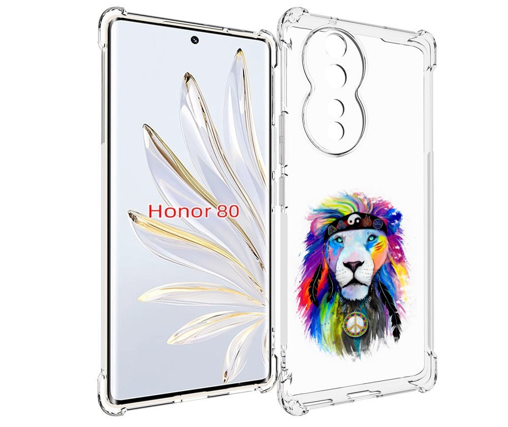 

Чехол MyPads Лев 3 для Honor 80, Прозрачный, Tocco