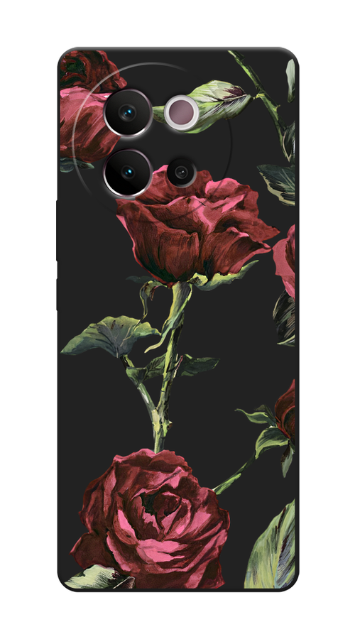 

Чехол Awog на Vivo V40 Lite 5G "Бордовые розы фон", Бордовый, 2611552-1