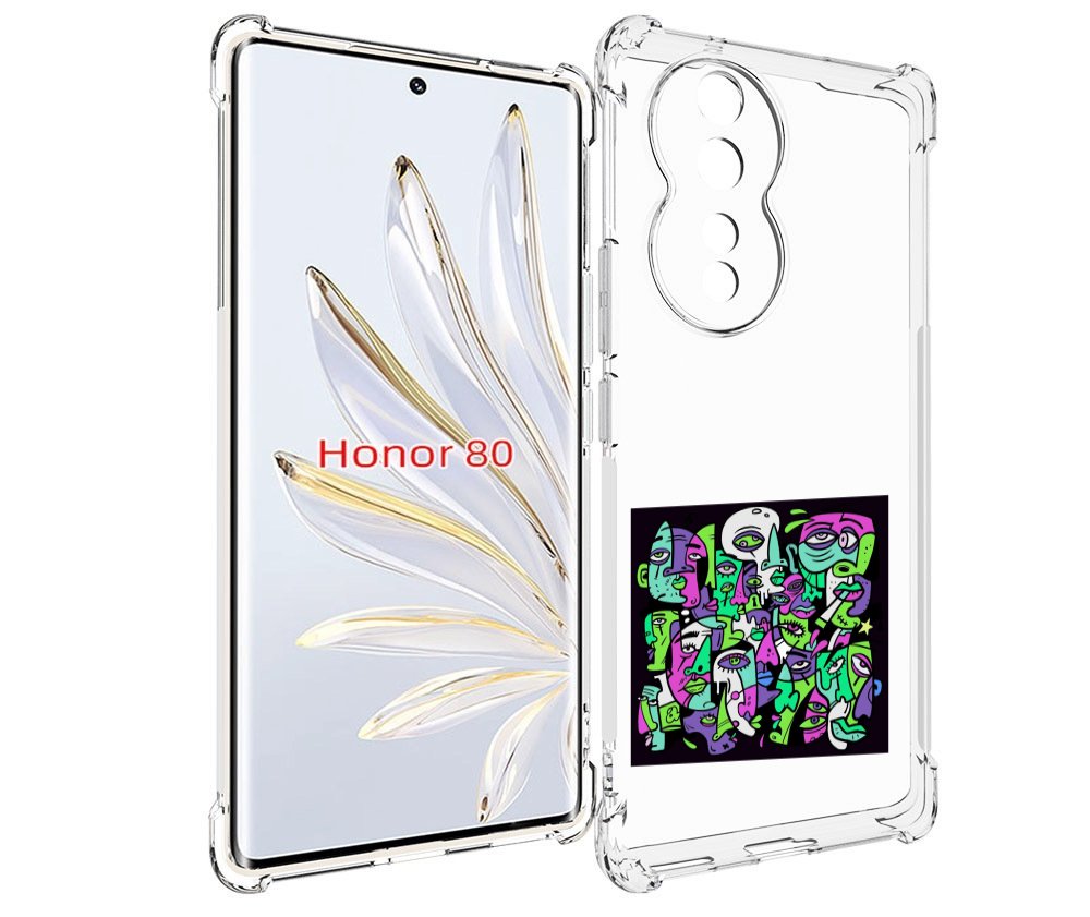 

Чехол MyPads Кривой эфир ATL для Honor 80, Прозрачный, Tocco