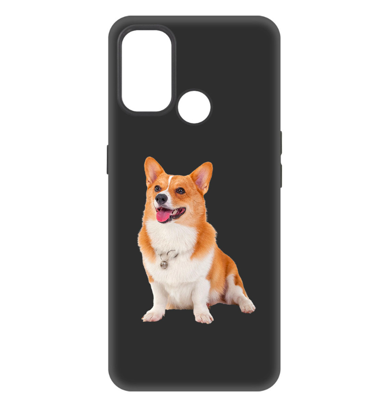 

Чехол-накладка Krutoff Soft Case Корги для Oppo A53 (2020) черный