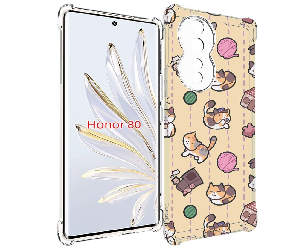 

Чехол MyPads Котики-клубочки для Honor 80, Прозрачный, Tocco