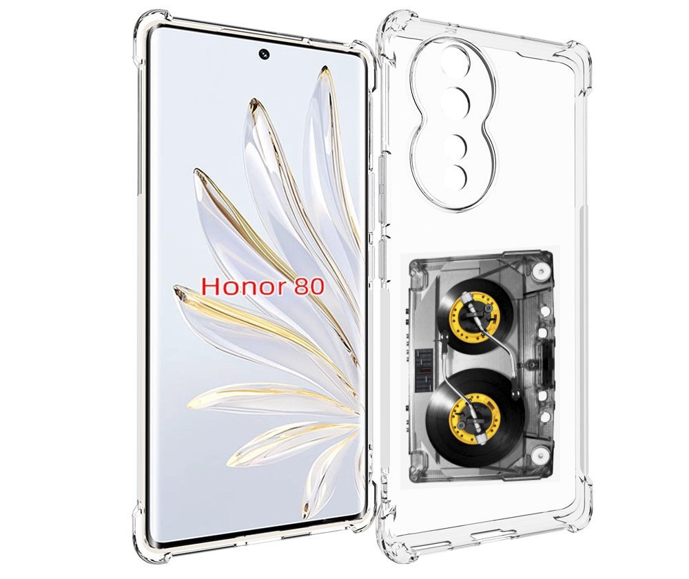 

Чехол MyPads Кассета музыкальная для Honor 80, Прозрачный, Tocco