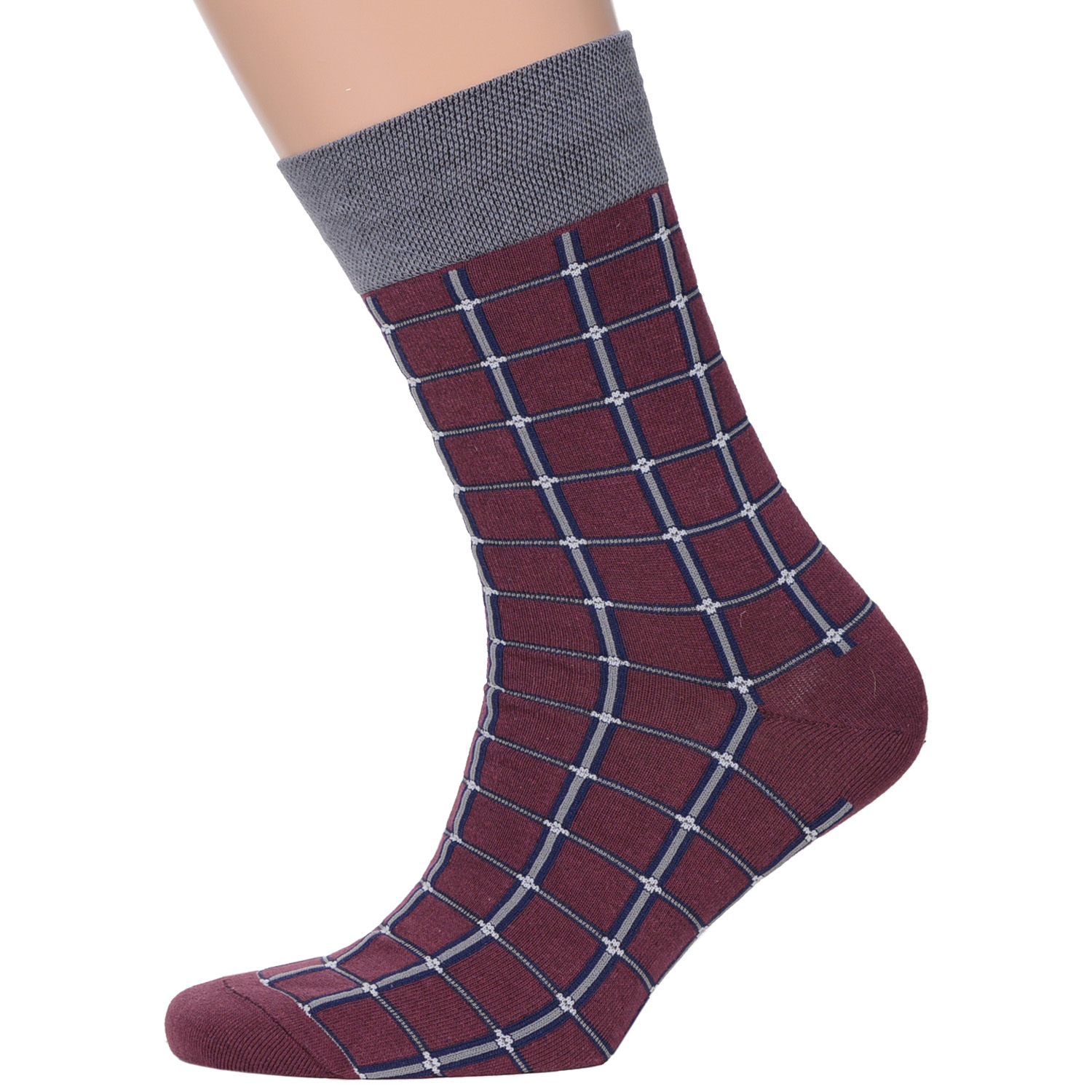 фото Носки moscowsocksclub nm-321 бордовые 27 (41-43)
