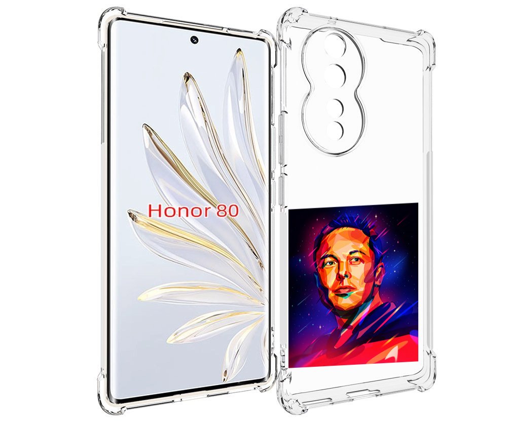 

Чехол MyPads Илон-Маск для Honor 80, Прозрачный, Tocco