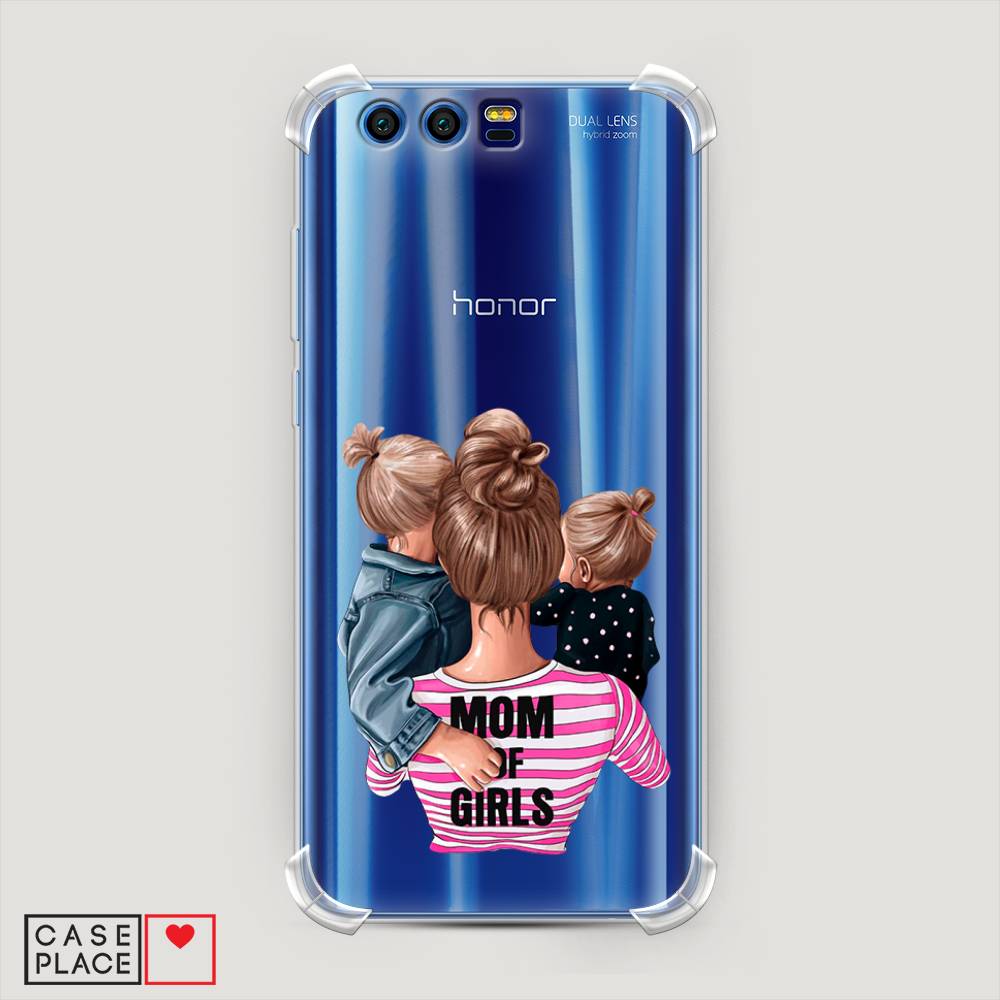 

Чехол Awog на Honor 9 "Mom of Girls", Разноцветный, 62451-1