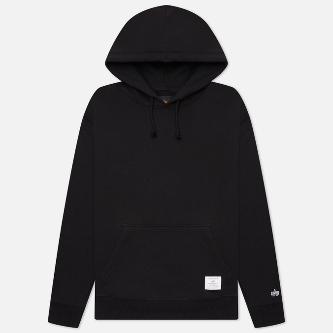 Мужская толстовка Alpha Industries Essential Hoodie чёрный, Размер XXL