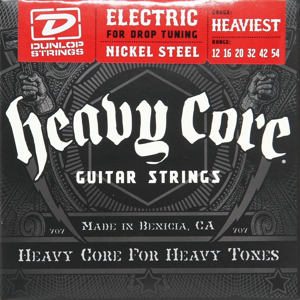 Струны для электрогитары Dunlop DHCN1254 Heaviest Core 12-54