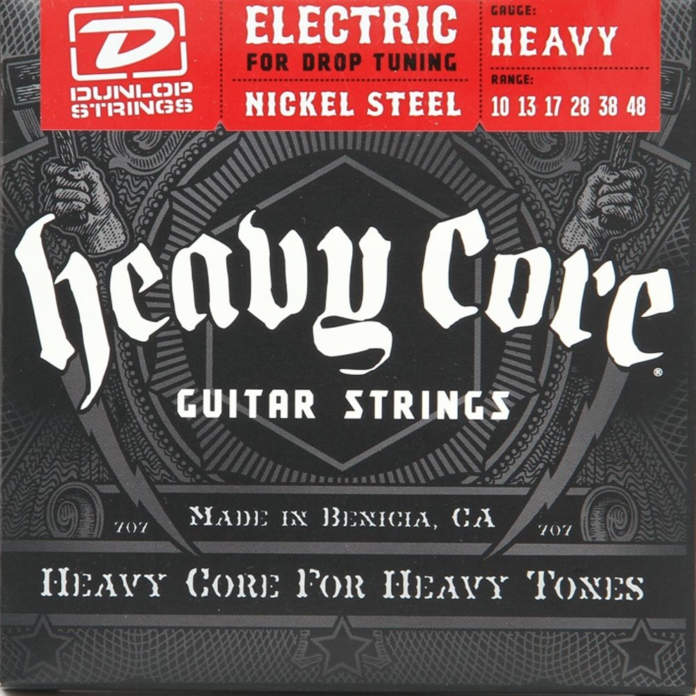 фото Струны для электрогитары dunlop heavy core nps dhcn1048 10-48