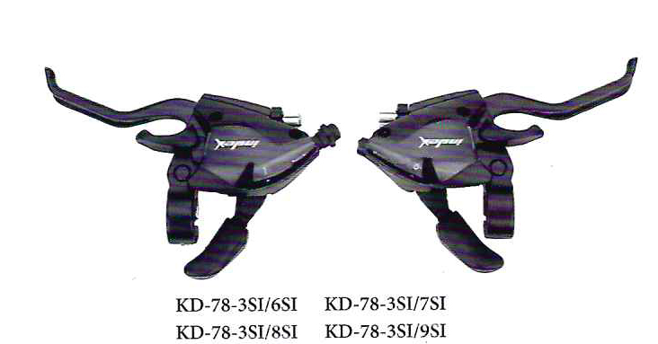 Шифтеры 3+9 скоростей с торм. ручками под 3 пальца, алюминий, без упаковки