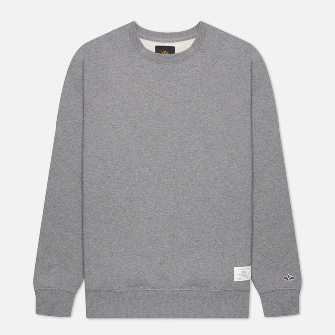 

Мужская толстовка Alpha Industries Essential Crew серый, Размер L, Essential Crew