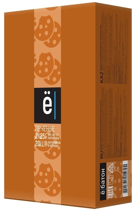 фото Протеиновый батончик в шоколаде ёбатон , бокс 20шт по 50г (печенье) ё|батон
