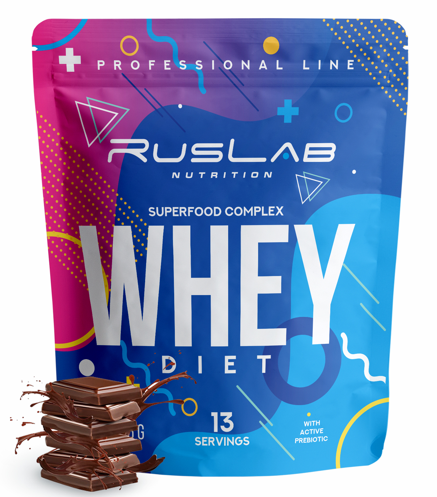 Заменитель пищи RusLabNutrition Whey Diet Superfood Complex вкус ванильное мороженое