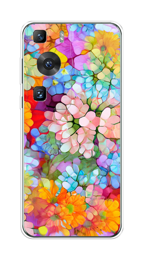 

Чехол на Huawei P60/P60 Pro "Цветы витраж", Оранжевый;розовый;голубой, 6121150-3