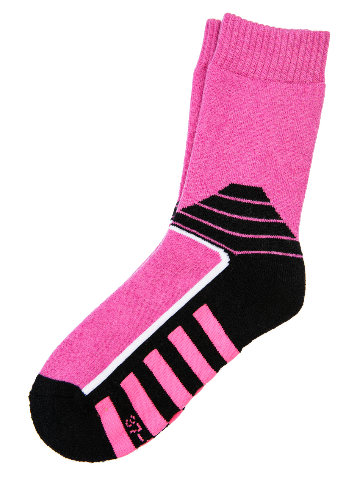 Термоноски трикотажные для девочек PlayToday (низкие махровые), розовый,черный, 34-36
