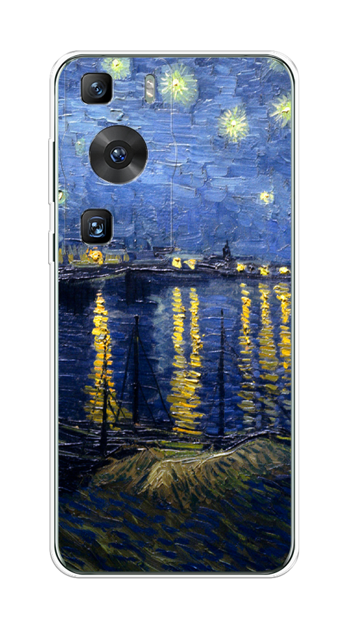 

Чехол на Huawei P60/P60 Pro "Звездная ночь над Роной", Синий;желтый, 6121150-4