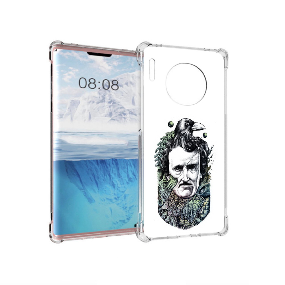 

Чехол MyPads Tocco для Huawei Mate 30 Pro Эдгар Аллан с вороном, Прозрачный, Tocco