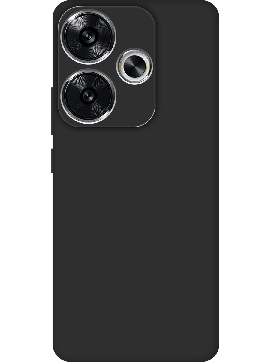 

Силиконовый чехол на Xiaomi Redmi Turbo 3, Poco F6 матовый черный, 783980813
