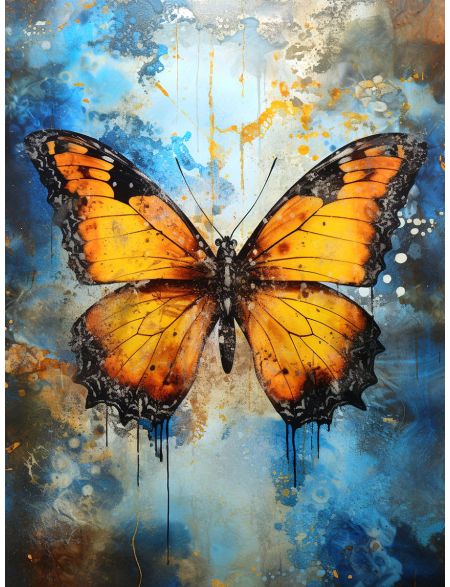 

Алмазная мозаика без подрамника Бабочка, 90x70 см, 50 цветов, 68110, РА-521