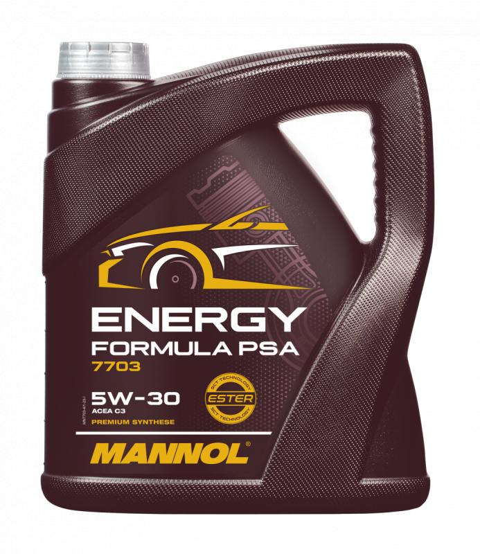 Моторное масло синтетическое MANNOL ENERGY FORMULA PSA 7703 5W-30 4 л.