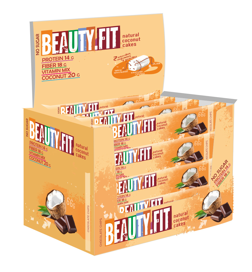 

Протеиновые кокосовые пирожные Beauty.Fit, Low Carbs, 20шт по 66г (Кокос-Шоколад)