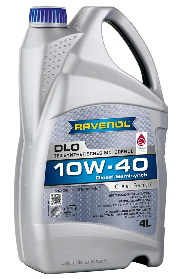 фото Ravenol масло моторное 10w-40 4л dlo полусинтетика+пао 1шт