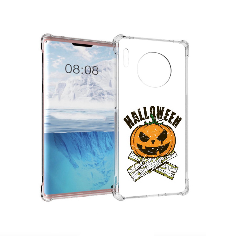 

Чехол MyPads Tocco для Huawei Mate 30 Pro Хэллоуин доски тыква, Прозрачный, Tocco