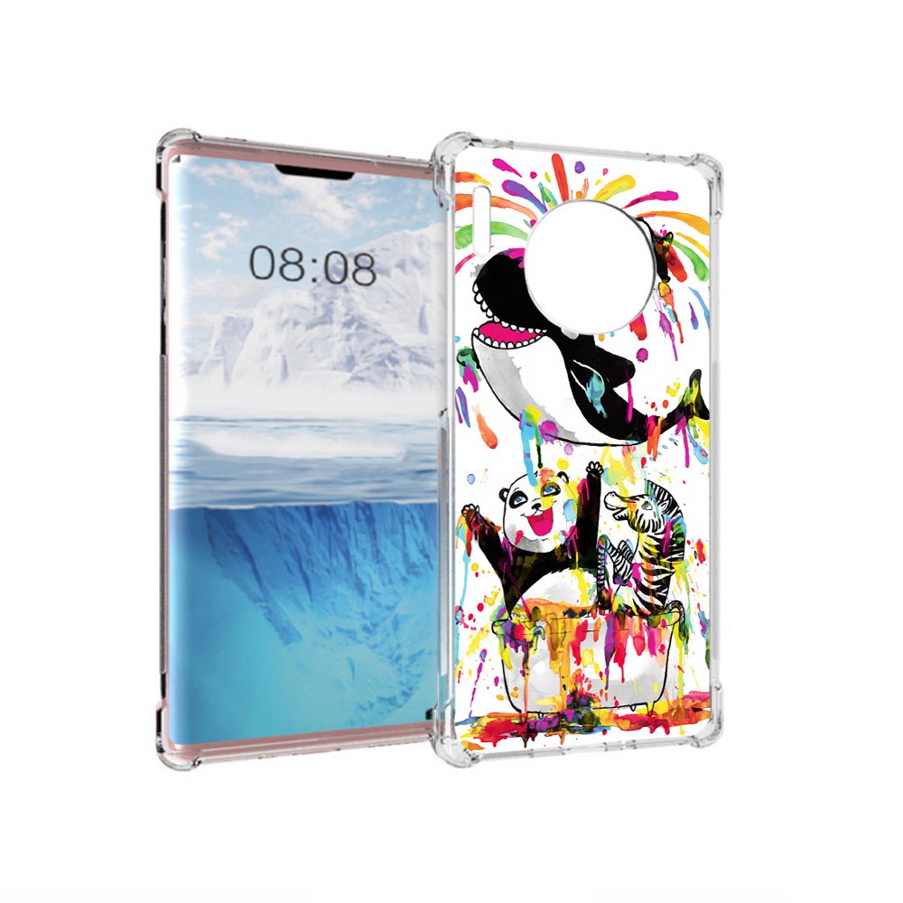 

Чехол MyPads Tocco для Huawei Mate 30 Pro Хиппи кит, Прозрачный, Tocco
